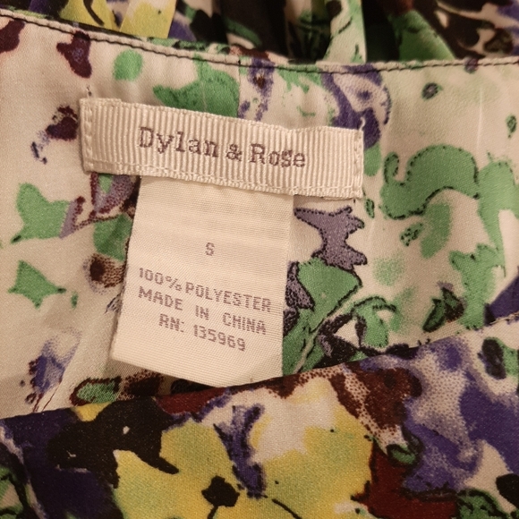 DYLAN & ROSE Sleeveless Floral Peplum Top Silky Cut Out Blouse - Picture 10 of 11